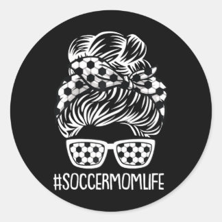 Fußball Mama Leben Mütter Tag Sport Lover Mama Mom Runder Aufkleber