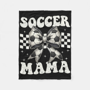 Fußball-Mama Lustige Kokette Schleife Mama Mutti  Fleecedecke