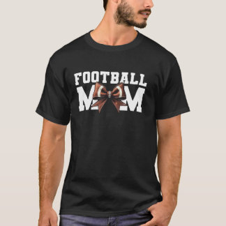 Fußball Mama Niedlich Coquette Bow Football Mama W T-Shirt