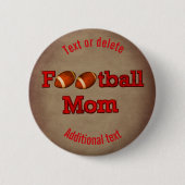 Fußball-Mama Niedlich Personalisiert Button (Vorderseite)
