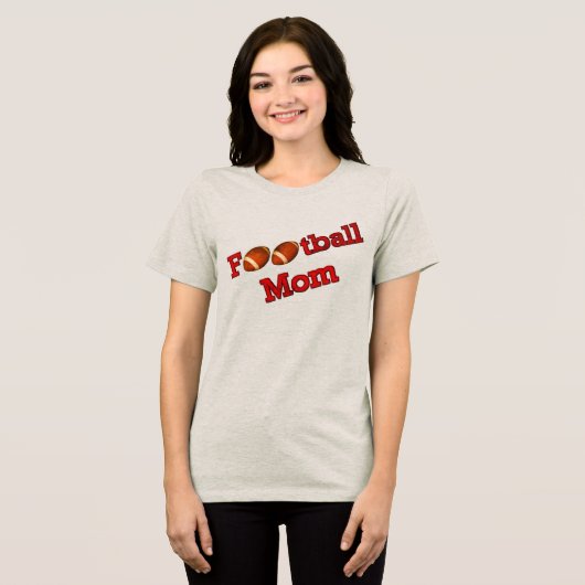 Fußball-Mama Niedlich Tri-Blend Shirt (Vorderseite voll)