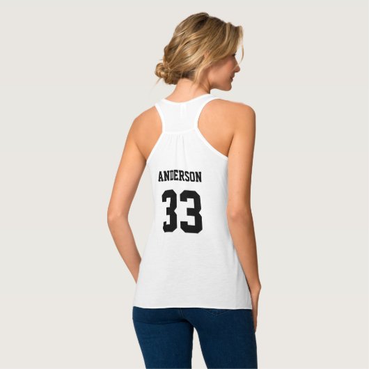 Fußball-Mama Niedlicher Personalisierter Name Fußb Tank Top (Rückseite Vollansicht)