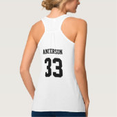Fußball-Mama Niedlicher Personalisierter Name Fußb Tank Top (Rückseite)