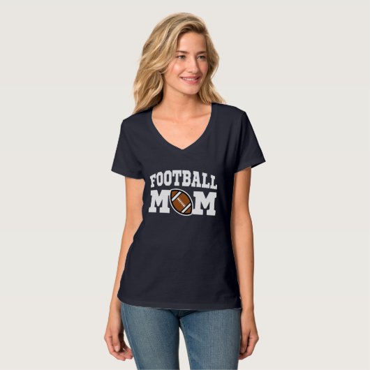 Fußball-Mama-niedliches Jersey-Shirt T-Shirt (Vorderseite Vollansicht)