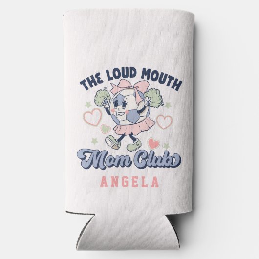 Fußball-Mama Personalisiert Seltzer Can Cooler Selters Dosenkühler (Rückseite)