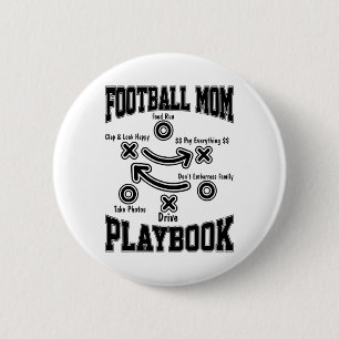 Fußball-Mama-Playbook Fußball-Spieler-Mama-Sportli Button