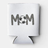 Fußball-Mama Polka Dot Soccer Ball Custom Dosenkühler (Vorderseite)