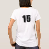 Fußball-Mama Polka Dot Soccer Ball Custom T-Shirt (Rückseite)