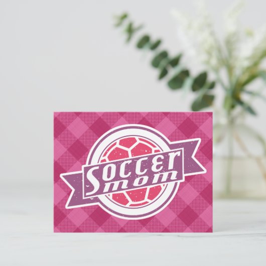 Fußball-Mama Postkarte (Stehend Vorderseite)
