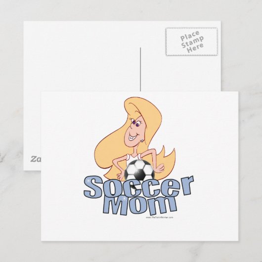 Fußball-Mama Postkarte (Vorne/Hinten)