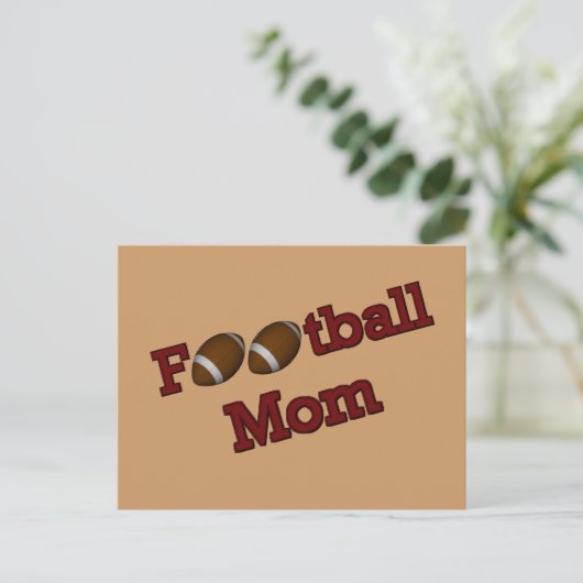 Fußball Mama Postkarte (Stehend Vorderseite)