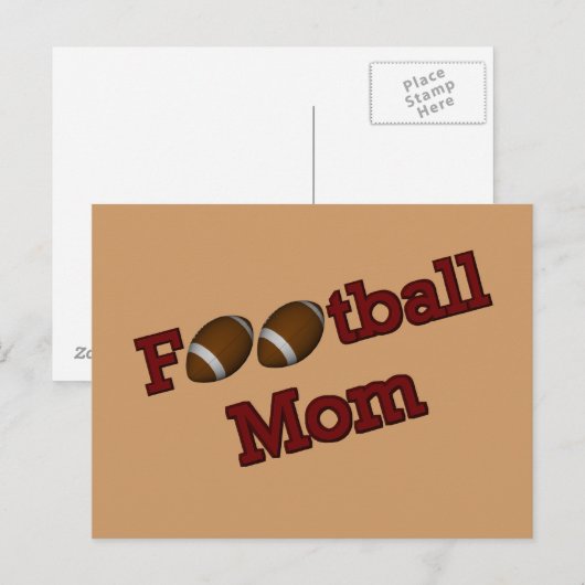 Fußball Mama Postkarte (Vorne/Hinten)