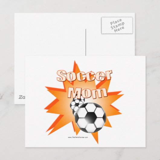 Fußball-Mama Postkarte (Vorne/Hinten)
