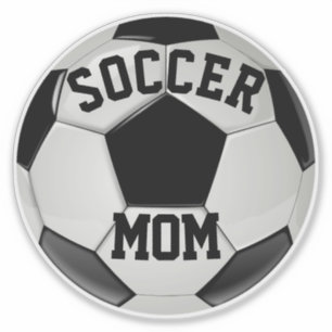 Fußball-Mama realistischer Fußball Aufkleber