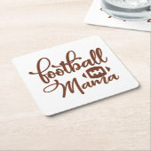 Fußball-Mama Rechteckiger Pappuntersetzer (angewinkelt)