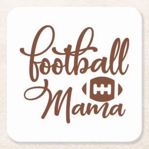 Fußball-Mama Rechteckiger Pappuntersetzer