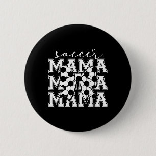 Fußball-Mama Retro Groovy Fußball Softbyll Mama Button