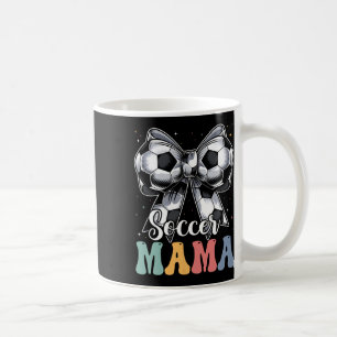Fußball-Mama Retro Groovy Fußball Softbyll-Mutter Kaffeetasse