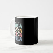 Fußball-Mama Retro Groovy Fußball Softll Mama _1 Kaffeetasse (Vorderseite Links)