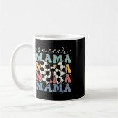 Fußball-Mama Retro Groovy Fußball Softll Mama _1 Kaffeetasse (Links)