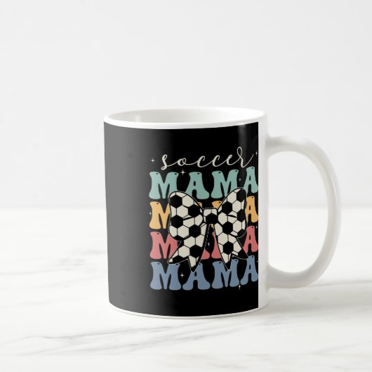 Fußball-Mama Retro Groovy Fußball Softll Mama _1 Kaffeetasse (Rechts)