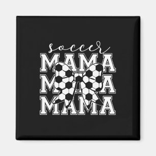 Fußball-Mama Retro Groovy Fußball Softll Mama Magnet