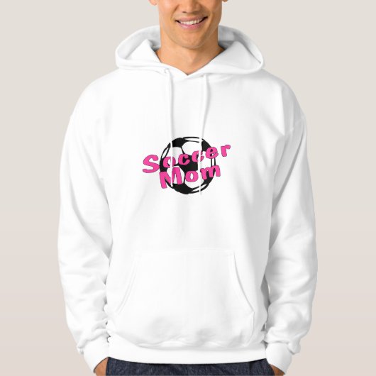 Fußball-Mama (Rosa) Hoodie (Vorderseite)