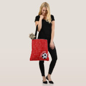 Fußball-Mama rot über alle Druckbeutel Tasche (Am Model)