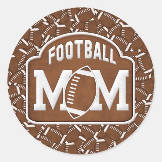 Fußball-Mama Runder Aufkleber (Vorderseite)
