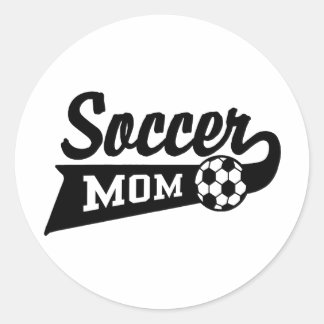 Fußball-Mama Runder Aufkleber