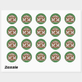 Fußball-Mama Runder Aufkleber (Blatt)