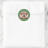 Fußball-Mama Runder Aufkleber (Tasche)