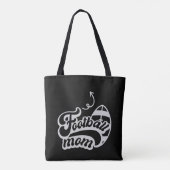 Fußball-Mama-Schriftzug Schwarze Tote-Tasche Tasche (Rückseite)