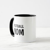 Fußball-Mama, Schwarz-weiße Zwei-Tone-Kaffee-Tasse Tasse (Vorderseite Links)