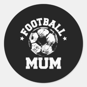 Fussball-Mama-Skizze Fussball Ll Stolz Match-Tag-M Runder Aufkleber