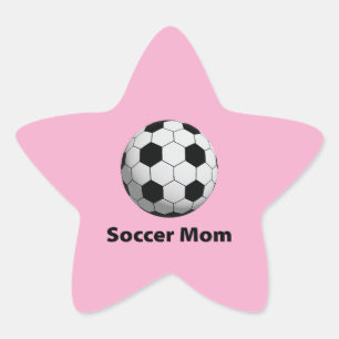 Fußball-Mama Stern-Aufkleber
