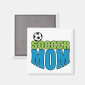 Fußball-Mama-Textgrafik Magnet (Vorderseite/Rückseite)