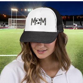 Fußball-Mama Trendy Polka Dot Soccer Ball Custom Truckerkappe