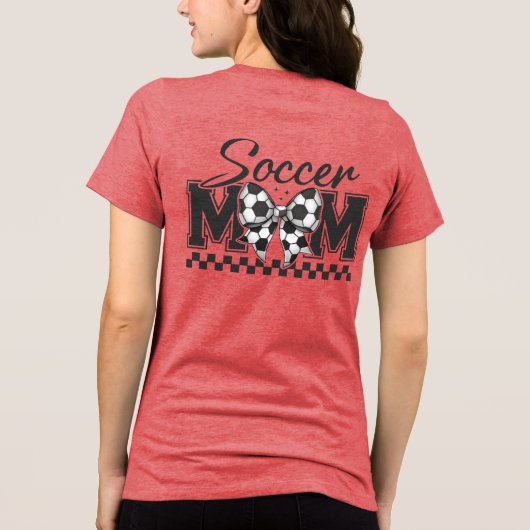 Fußball-Mama Tri-Blend Shirt (Rückseite)