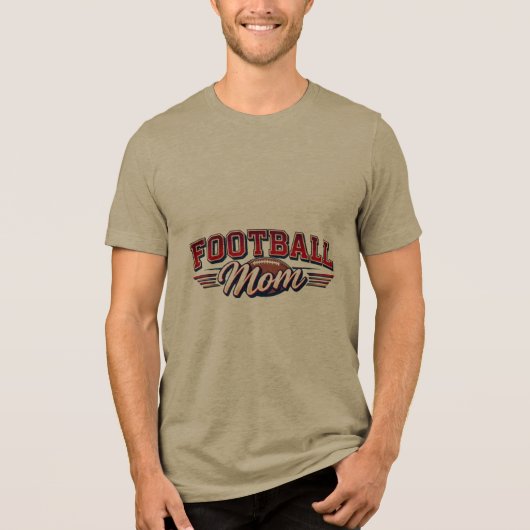 Fußball-Mama Tri-Blend Shirt (Vorderseite)