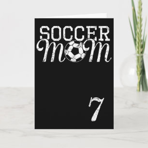 Fußball-Mama-Trikot Nummer 7 Lieblingsspieler #7 T Karte