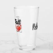 Fußball-Mama und Name Glass Glas (Links)