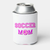 Fußball-Mama Zeichnend und Text ganz rosa Dosenkühler (Kanne Rückseite)