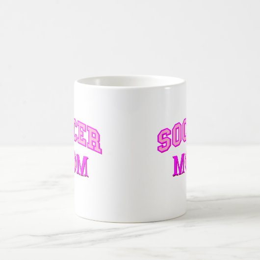 Fußball-Mama Zeichnend und Text ganz rosa Kaffeetasse (Mittel)