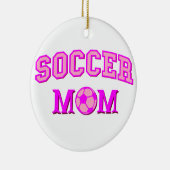 Fußball-Mama Zeichnend und Text ganz rosa Keramik Ornament (Rechts)