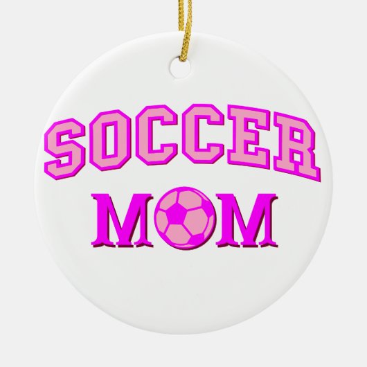 Fußball-Mama Zeichnend und Text ganz rosa Keramik Ornament (Vorne)