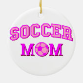 Fußball-Mama Zeichnend und Text ganz rosa Keramik Ornament (Hinten)