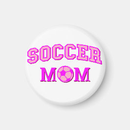 Fußball-Mama Zeichnend und Text ganz rosa Magnet