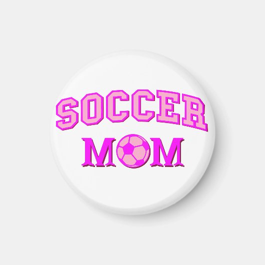 Fußball-Mama Zeichnend und Text ganz rosa Magnet (Vorne)