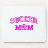 Fußball-Mama Zeichnend und Text ganz rosa Mousepad (Vorne)
